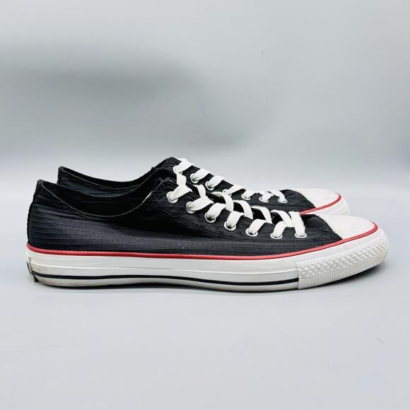 Converse Shoes Mens 13 Black White Chuck Taylor All Star Low Top Ripstop Sneaker - Picture 1 of 12